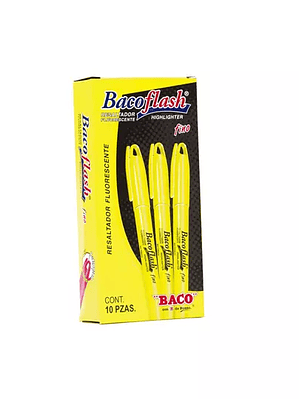 Resaltador Bacoflash punto fino amarillo