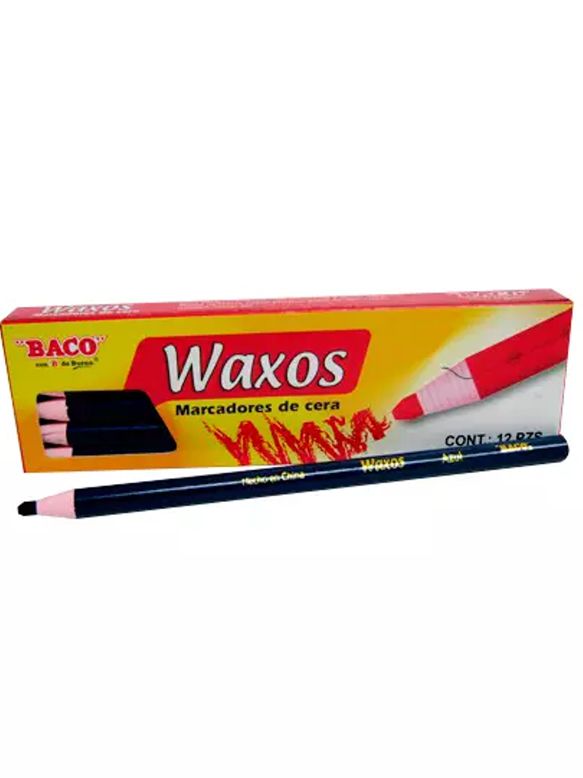 Marcador de cera waxos Baco, suave, azul 1