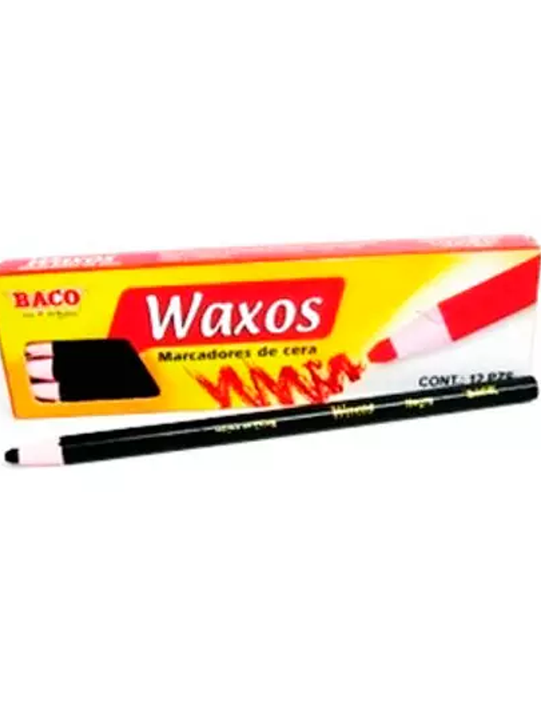 Marcador de cera Waxos Baco, negro, de c 1