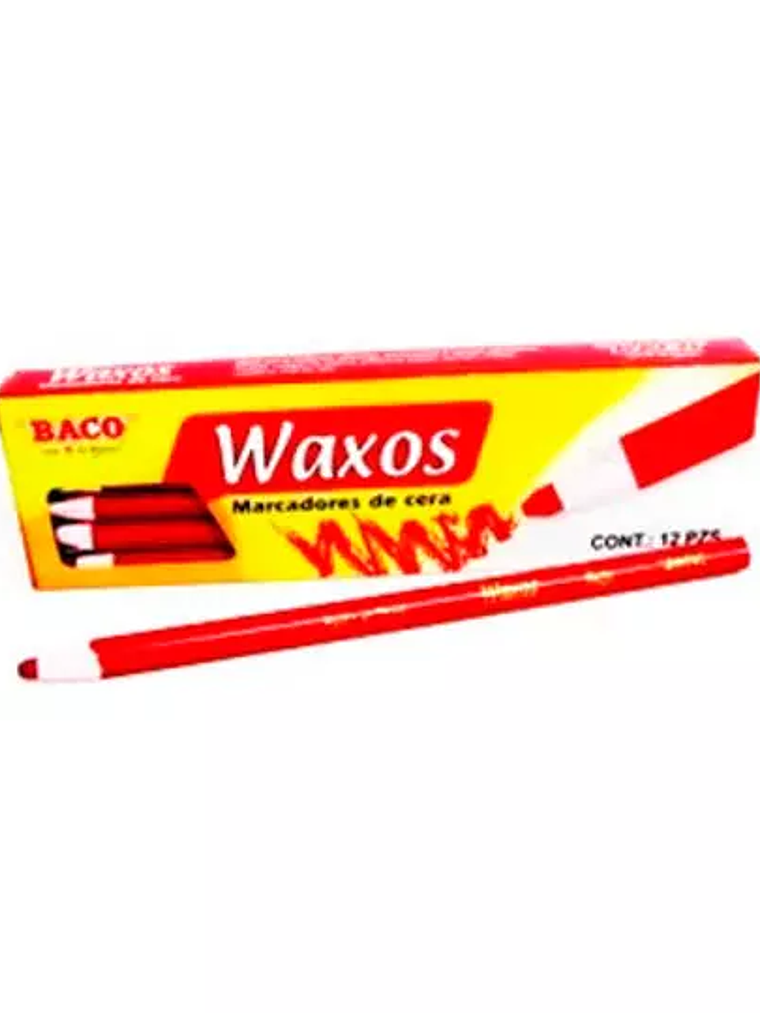 Marcador de cera waxos Baco, suave, rojo 1