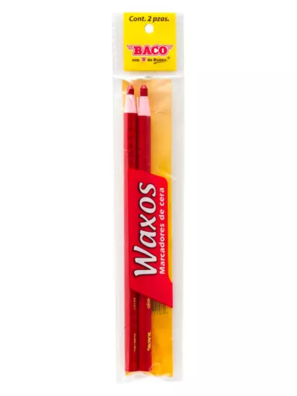 Marcador de cera waxos Baco, suave, rojo 1