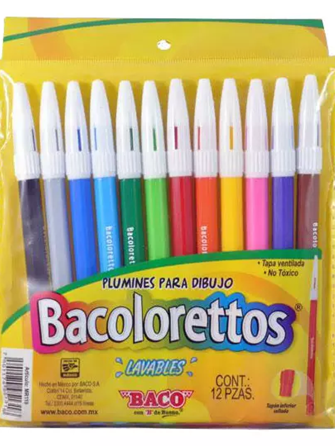 Plumones para dibujo Bacoloretto con 12 1