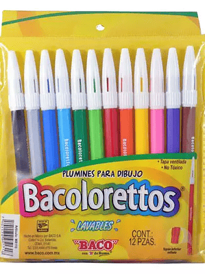 Plumones para dibujo Bacoloretto con 12