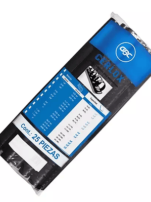Gusano cerlox GBC plástico negro 7/8