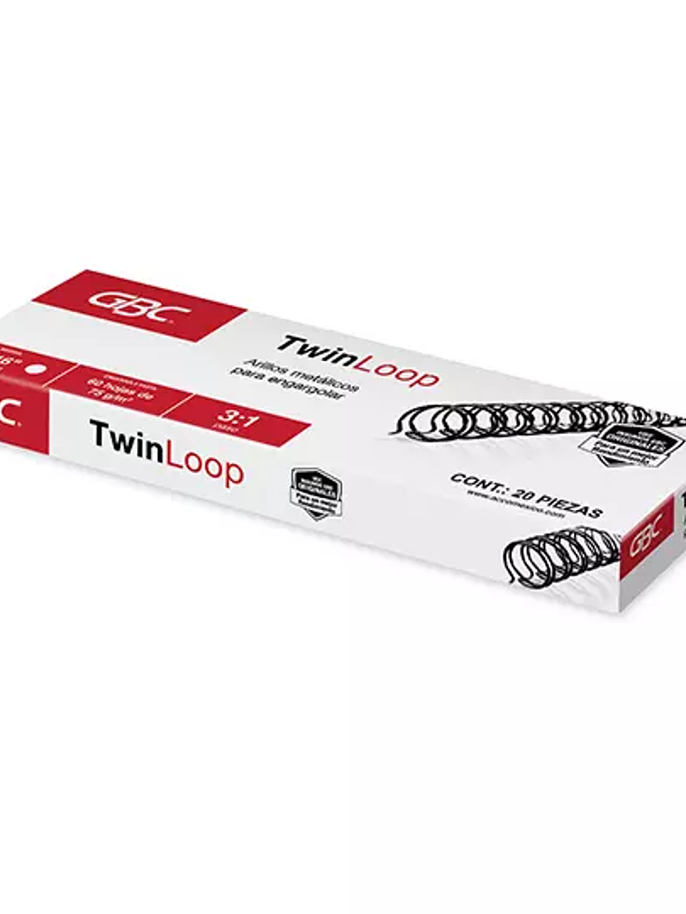 ARILLO METALICO TWIN LOOP COLOR NEGRO DE 1