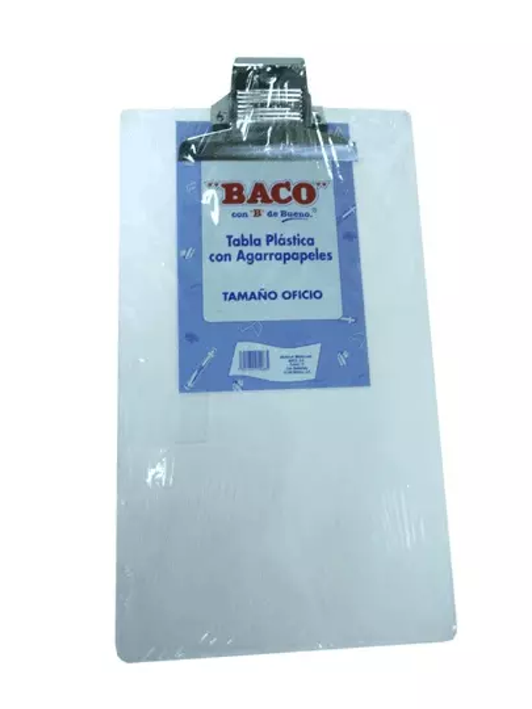 Tabla de plástico transparente oficio Ba 1