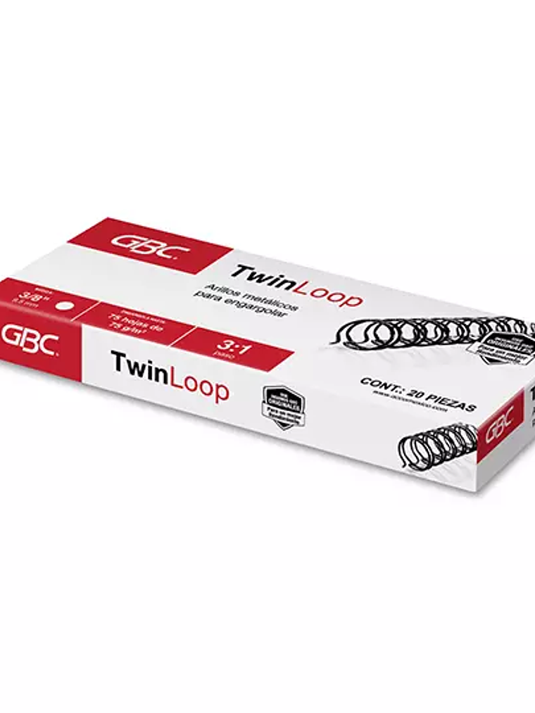 ARILLO METALICO TWIN LOOP COLOR NEGRO DE 1