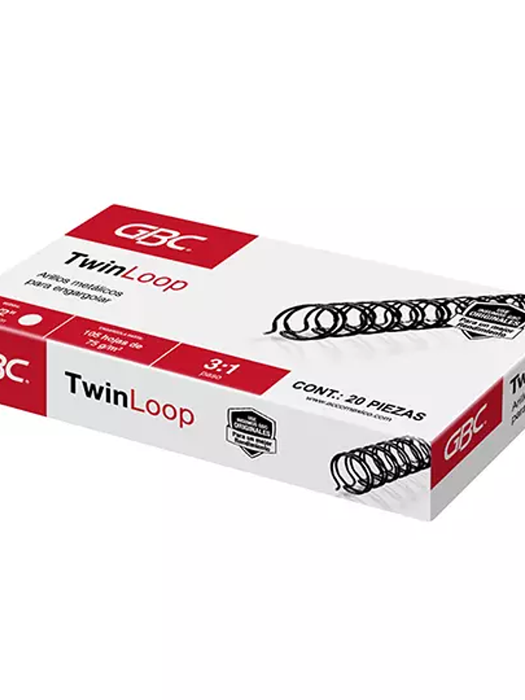 ARILLO METALICO TWIN LOOP COLOR NEGRO DE 1