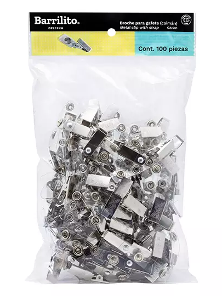 Broche metálico tipo caimán Barrilito bo 1