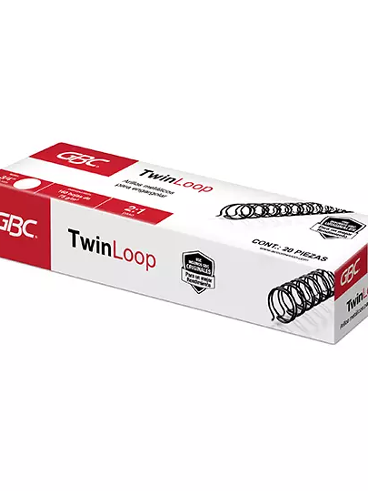 ARILLO METALICO TWIN LOOP COLOR NEGRO DE 1