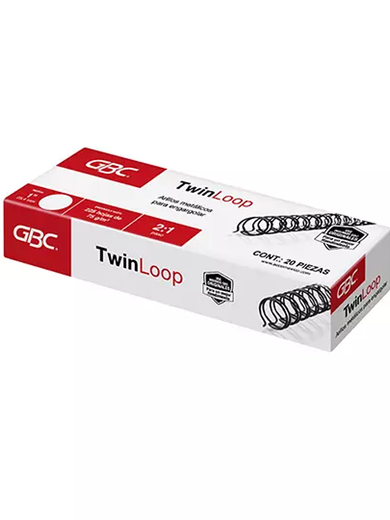 ARILLO METALICO TWIN LOOP COLOR NEGRO DE 1