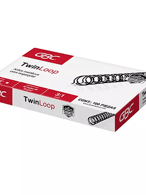 ARILLO METALICO TWIN LOOP COLOR NEGRO DE