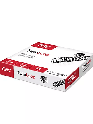 ARILLO METAL TWIN LOOP NEGRO 3/8