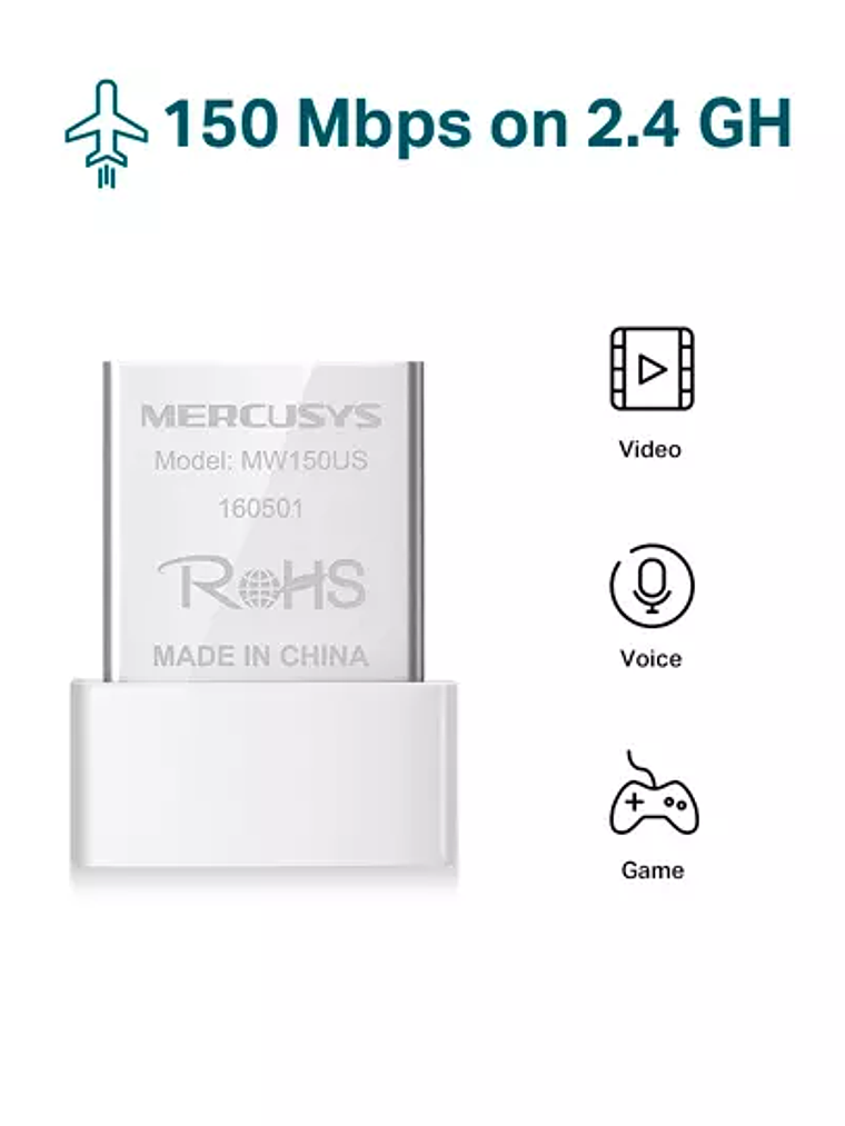 Mercusys Adaptador de Red USB 2.0 MW150U 1