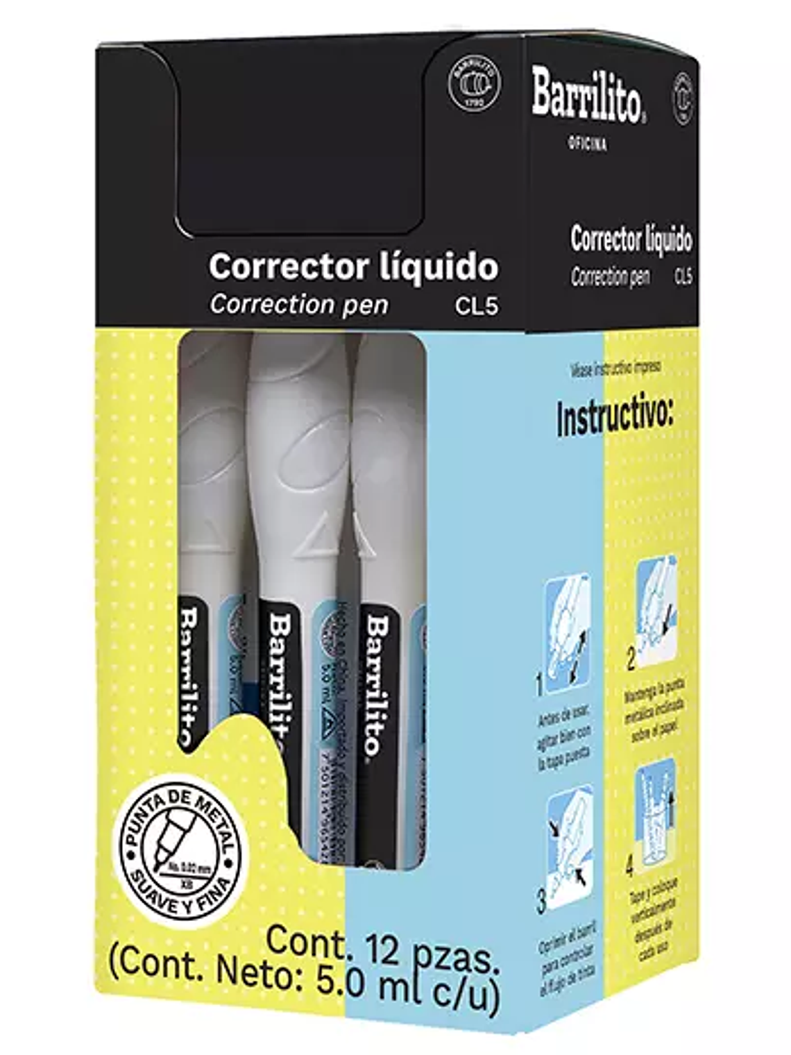 Corrector líquido Barrilito tipo bolígra 1