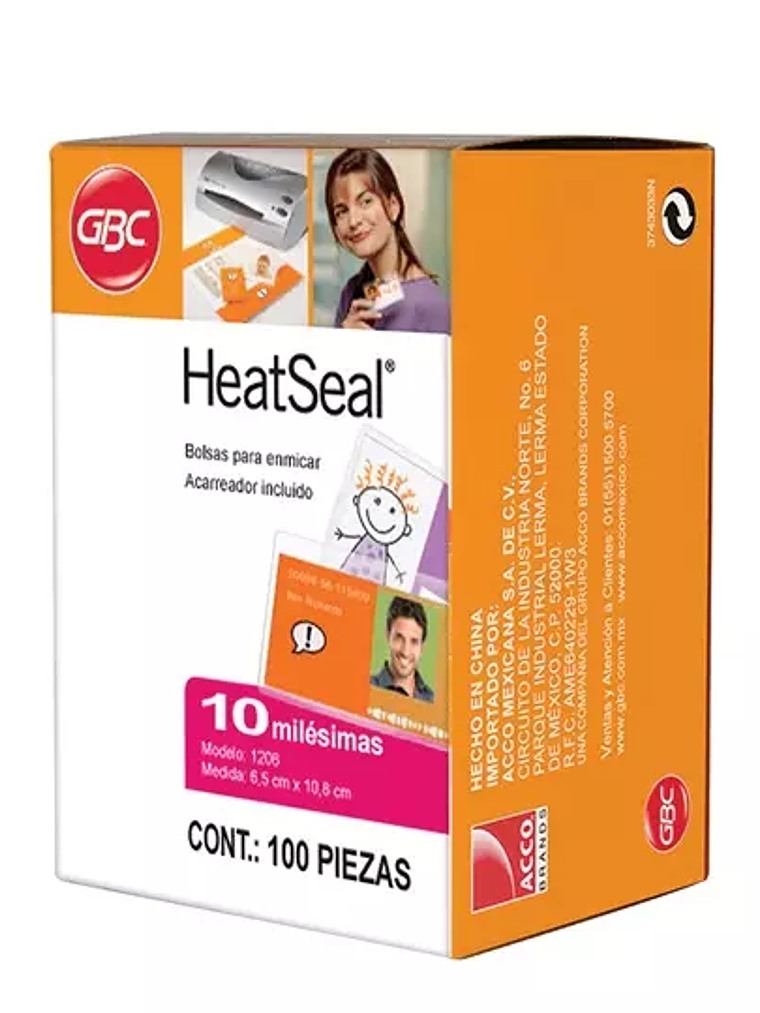 Mica térmica 1206 GBC tamaño 6.5x10.8cm 1