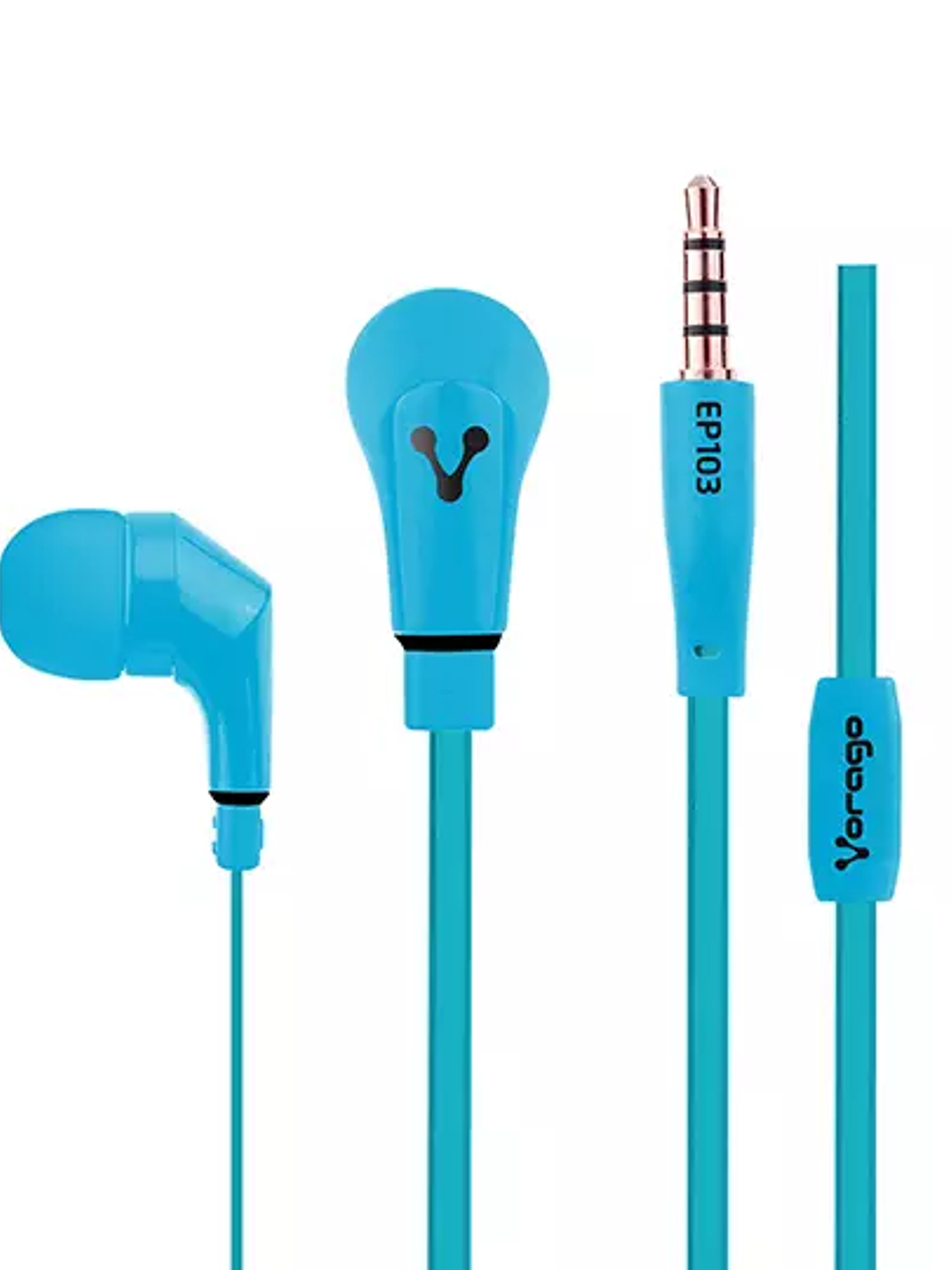Audifonos Vorago EP-103 azul 3.5mm 1