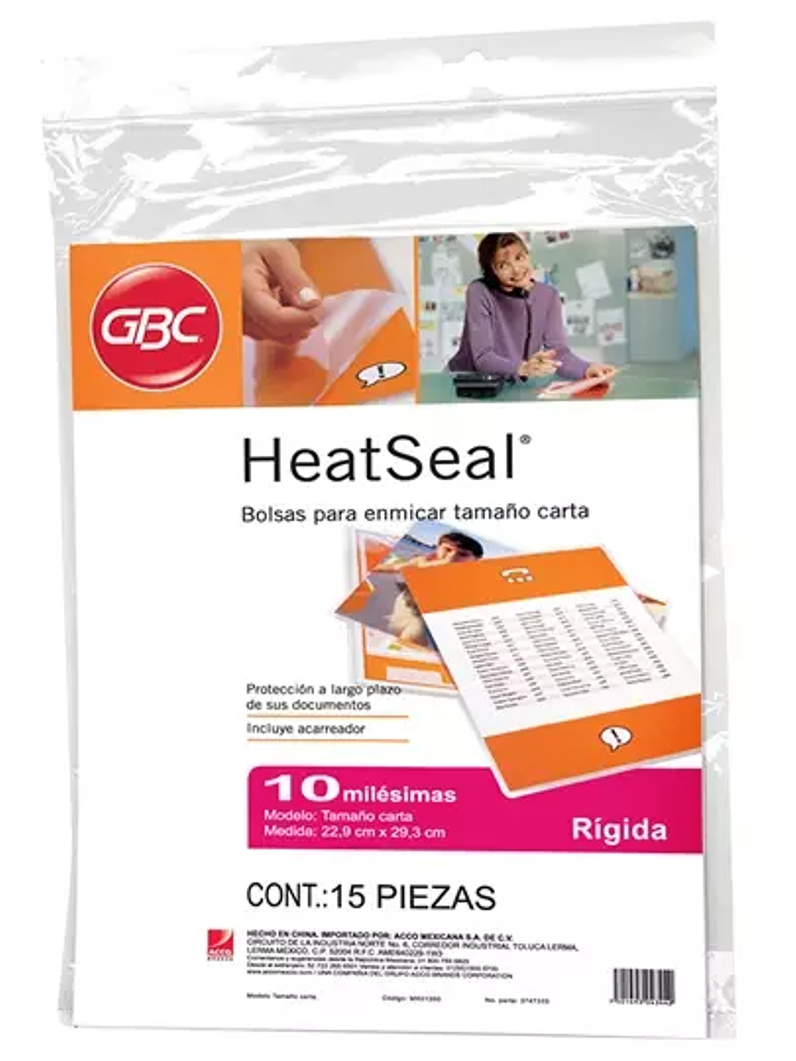 Mica térmica GBC tamaño carta forma rígi 1