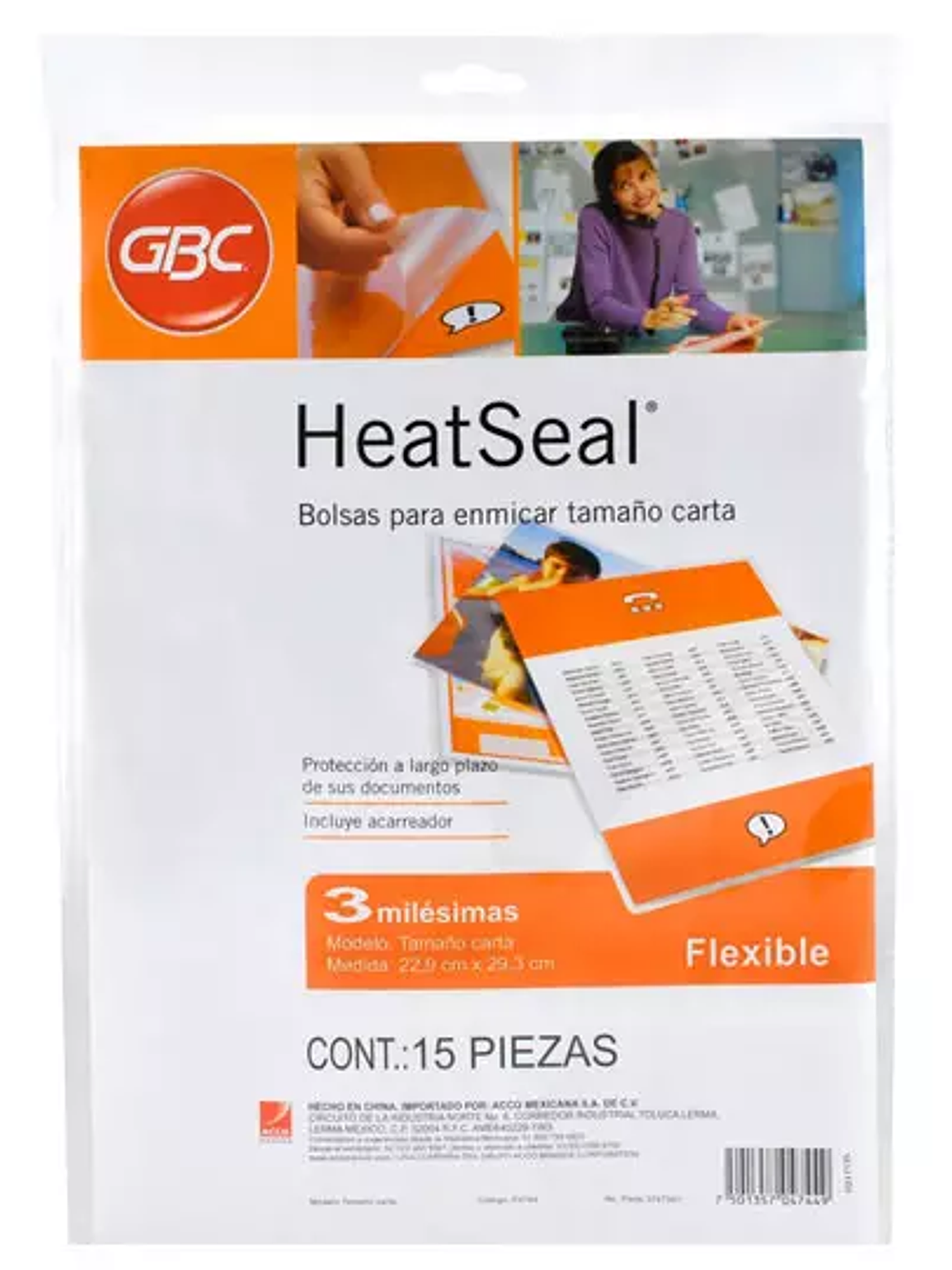 Mica térmica GBC tamaño carta  forma fle 1