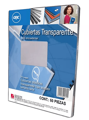 Cubierta plástica tamaño carta tipo acet