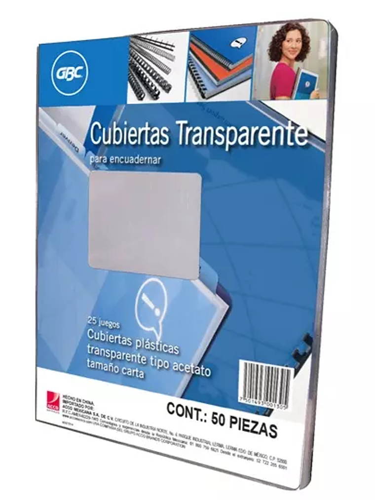 Cubierta plástica tamaño carta tipo acet 1
