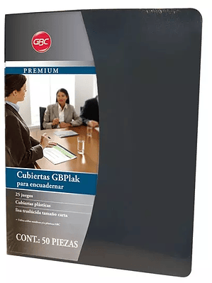 Cubierta plástica tamaño carta GBPlak pr
