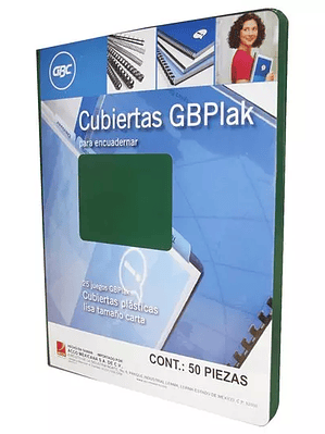 Cubierta plástica tamaño carta GBPlak li