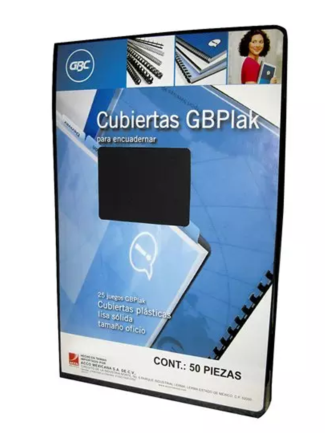 Cubierta plástica oficio GBPlak liso GBC 1