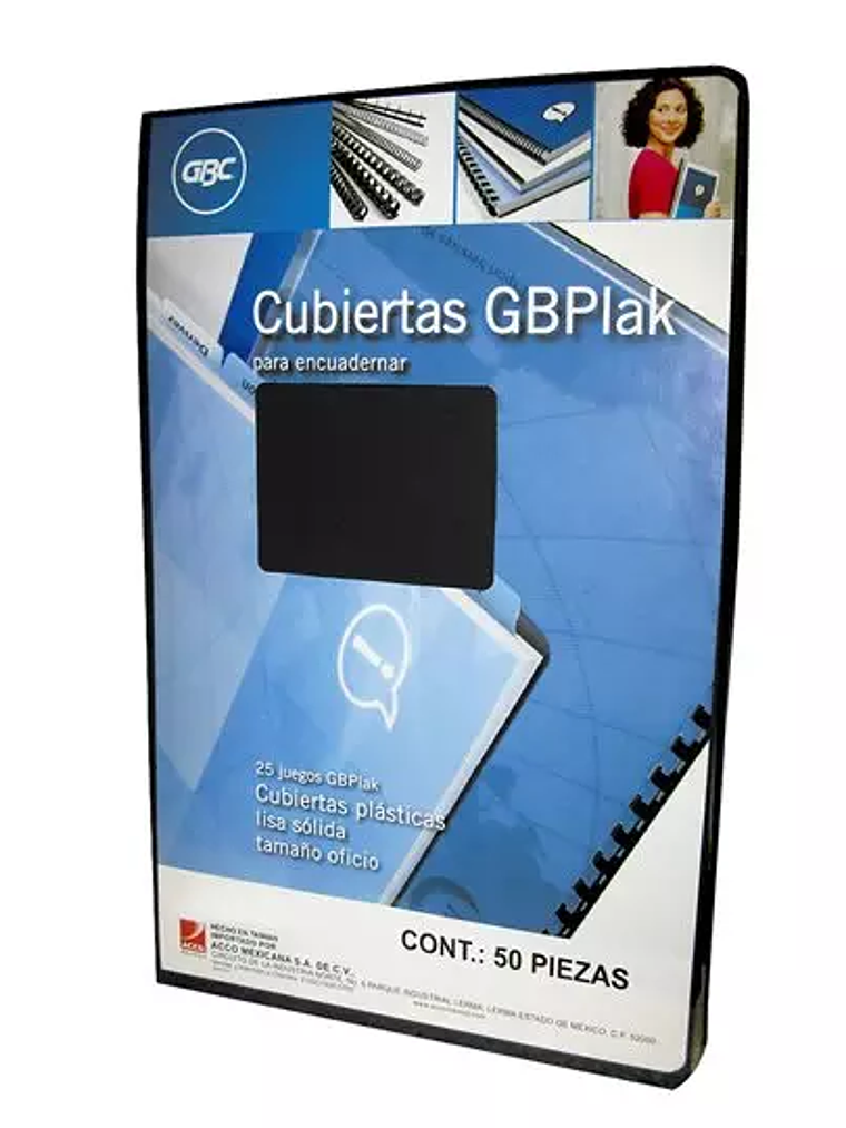 Cubierta plástica oficio GBPlak liso GBC 1