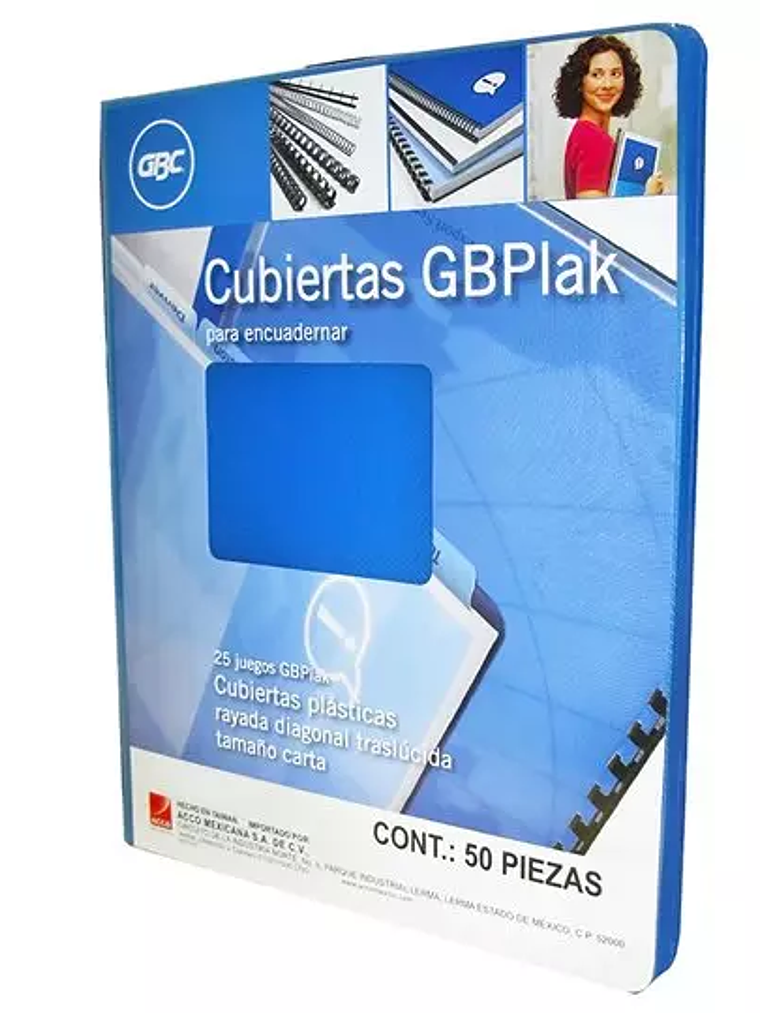 Cubierta plástica tamaño carta GBPlak ra 1
