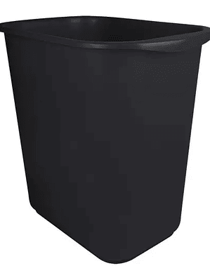 Cesto rectangular Sablon color negro