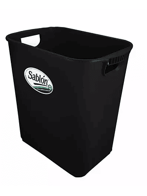 Cesto jumbo con aza Sablon color negro