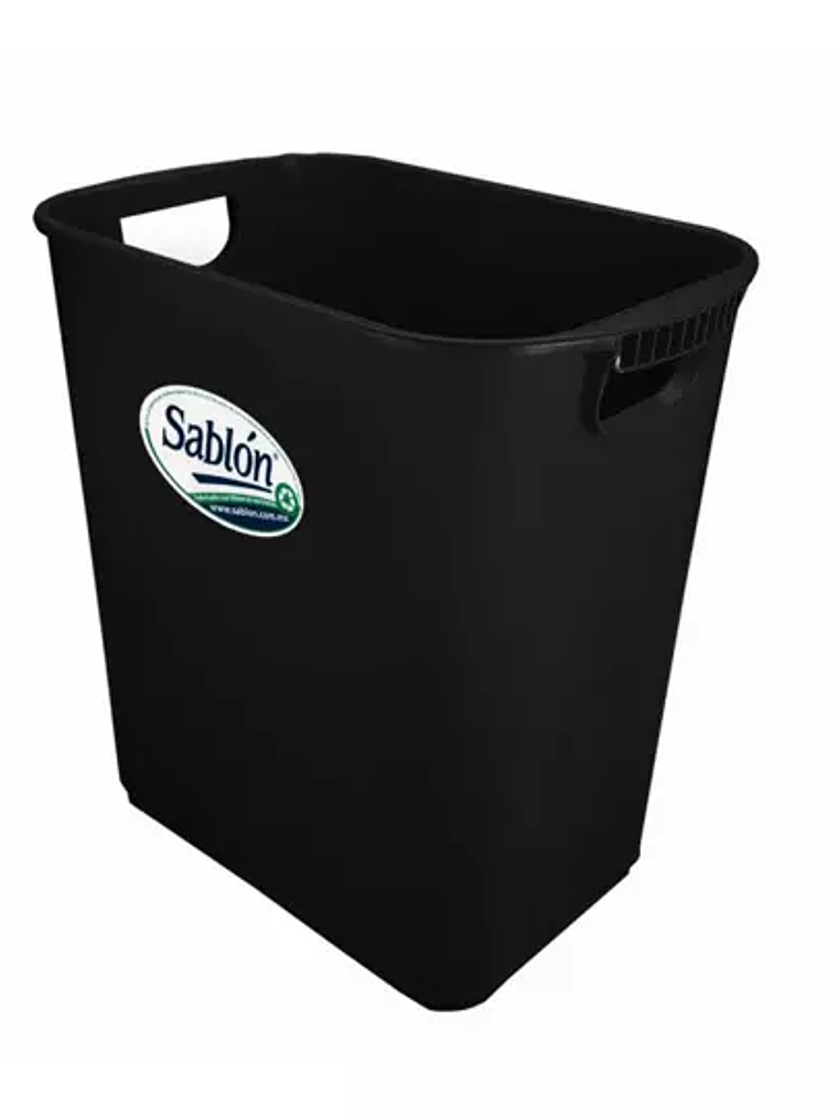 Cesto jumbo con aza Sablon color negro 1