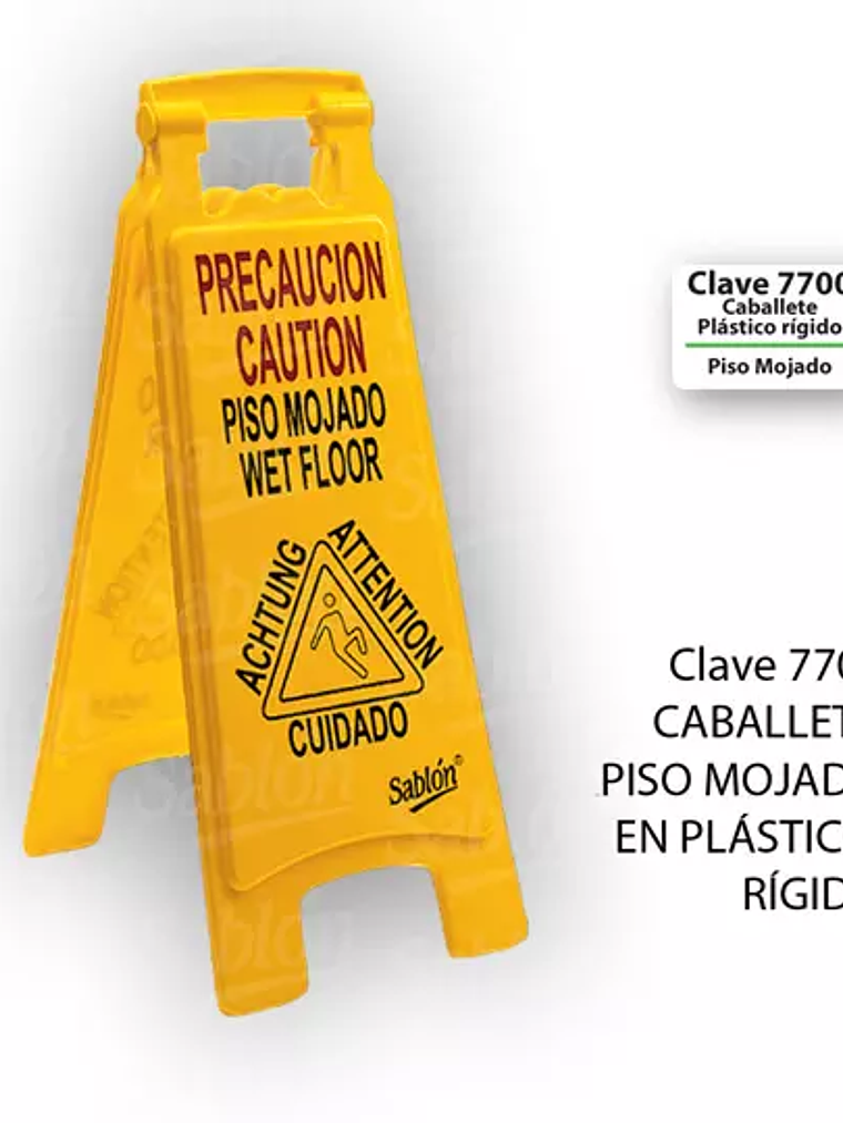 Señal caballete piso mojado 1