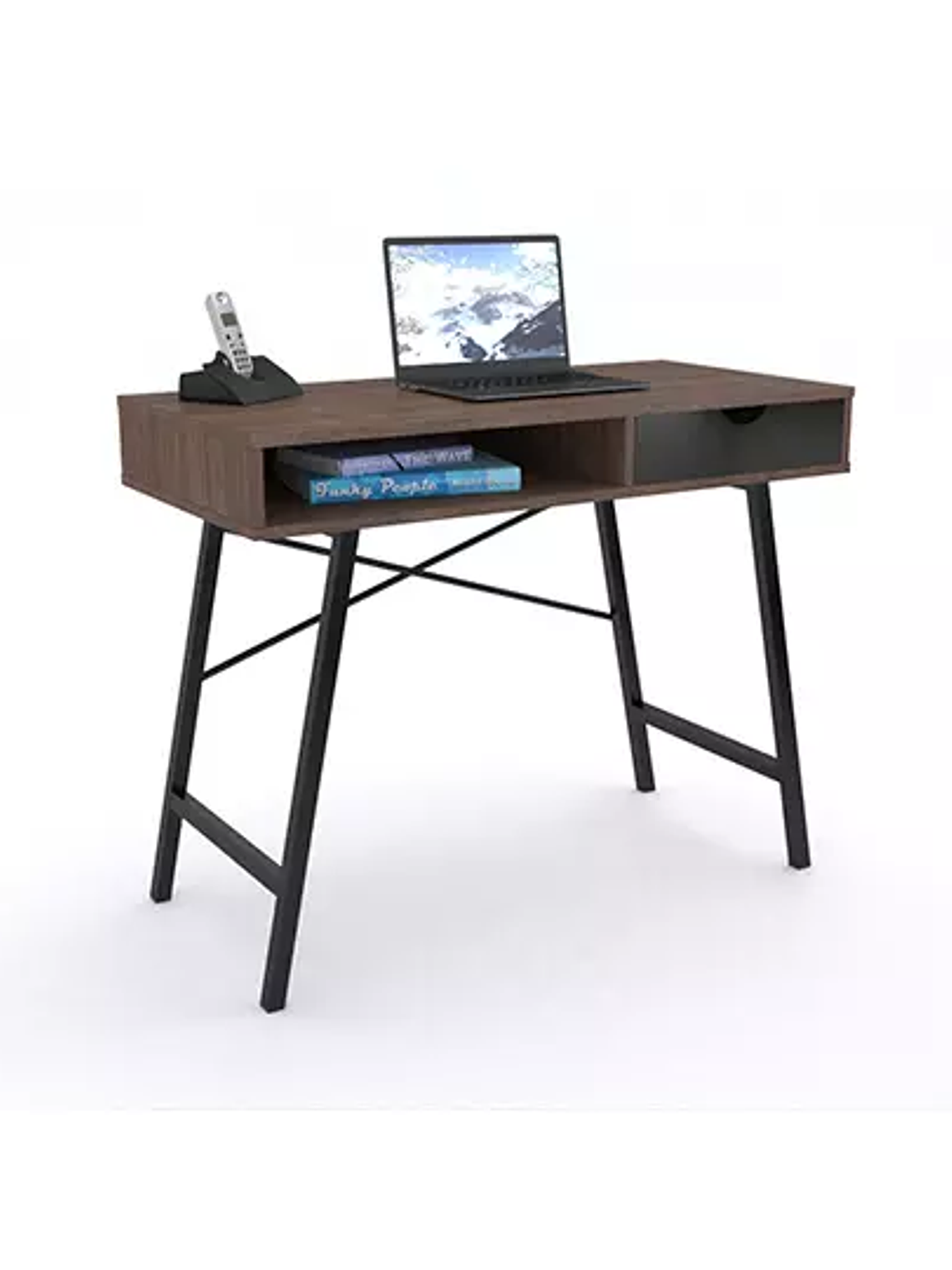 Escritorio metálico EDAR Altea en melami 1