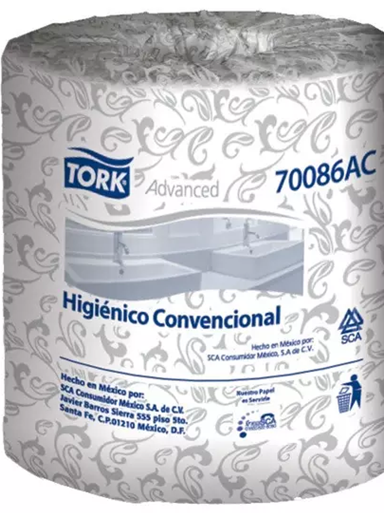 Papel Higiénico blanco Tork, colchon c/ 1
