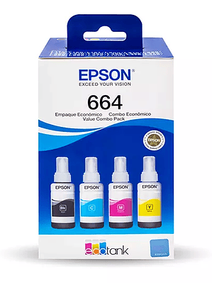 Kit tintas de color Epson T664 4 pzas