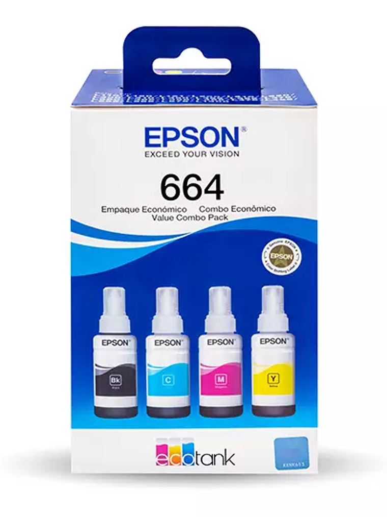Kit tintas de color Epson T664 4 pzas 1