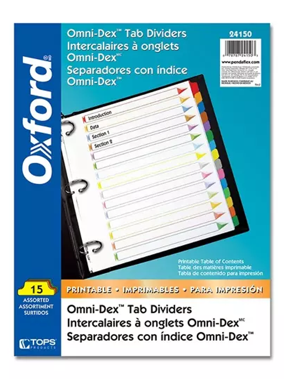 Separador con índice Oxford carta cejas 1