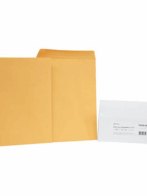 Sobre kraft engomado Ampad carta caja co