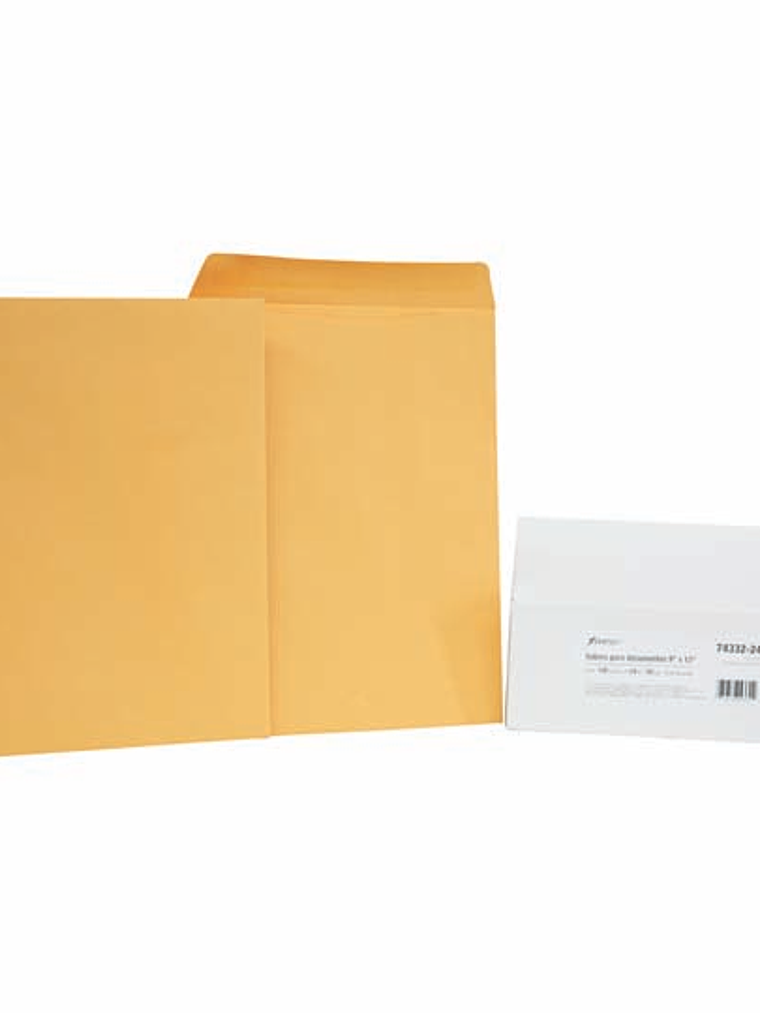 Sobre kraft engomado Ampad carta caja co 1