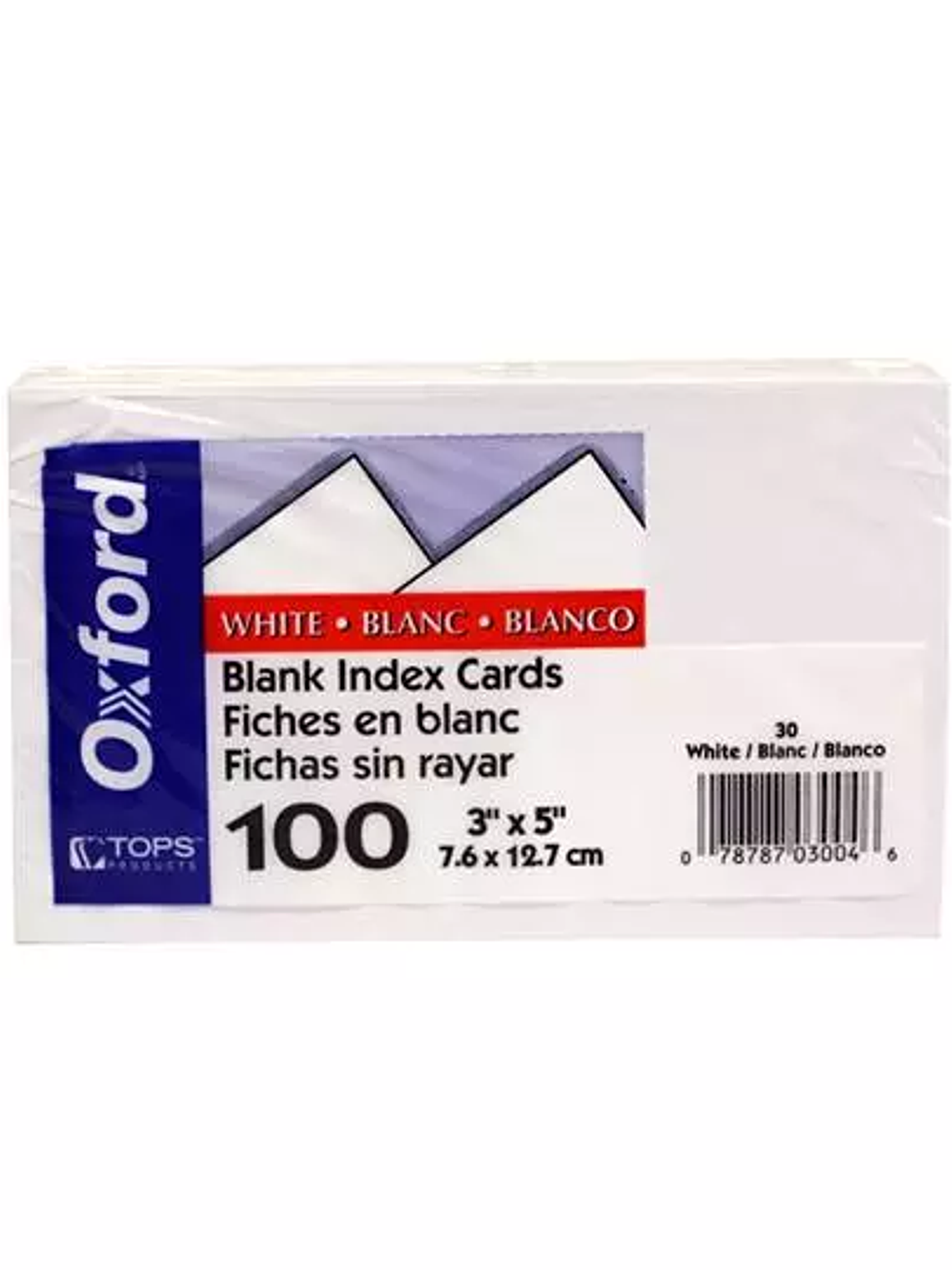 Tarjeta índice Oxford color blanco 7.6 x 1