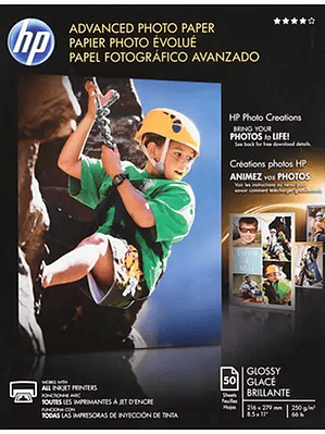 HP Papel fotográfico avanzado.