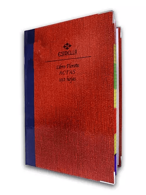 LIBRO FLORETE ACTAS ESTRELLA FORMA FRANC