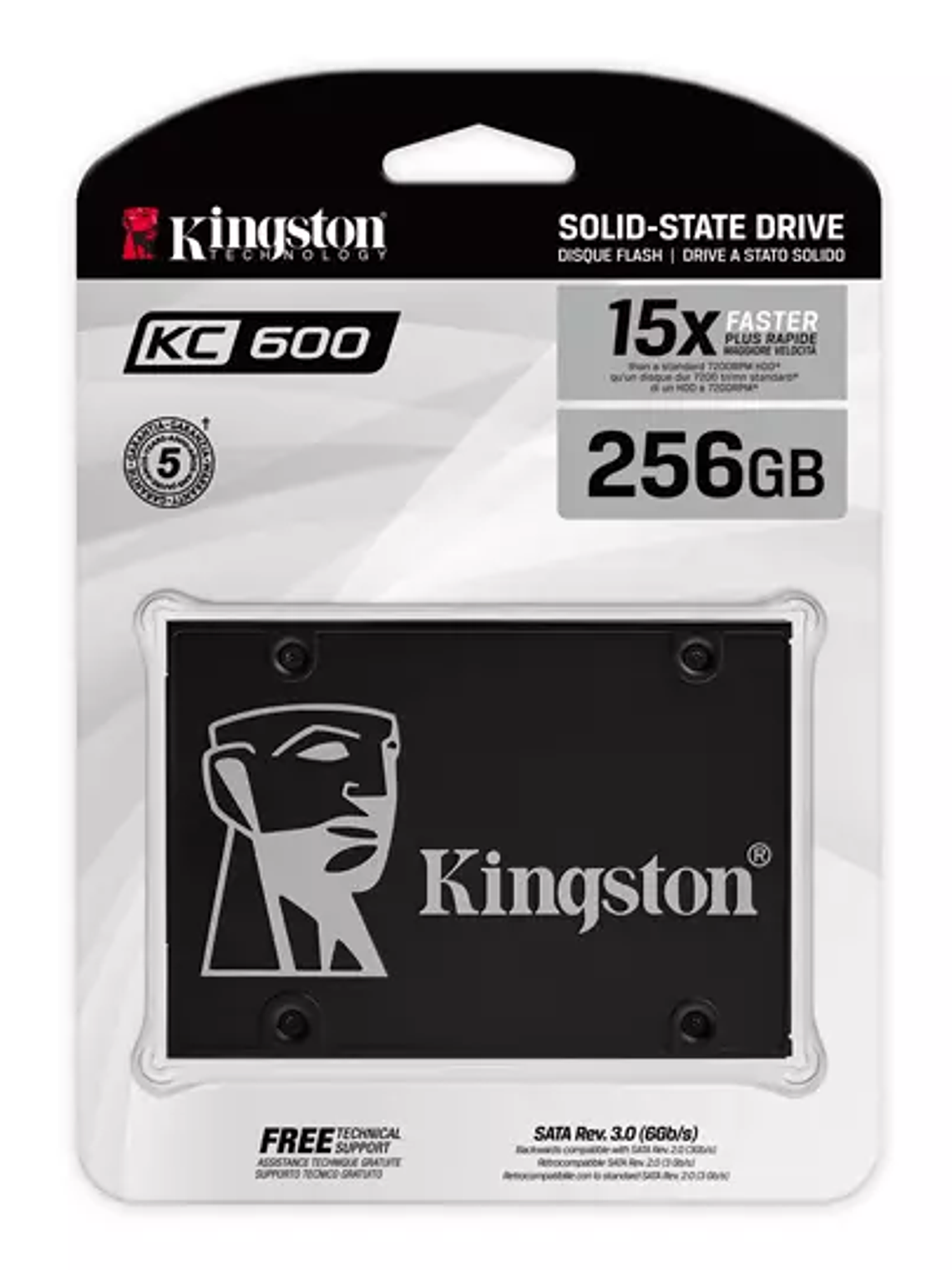 UNIDAD DE ESTADO SOLIDO KC600, 256GB 1
