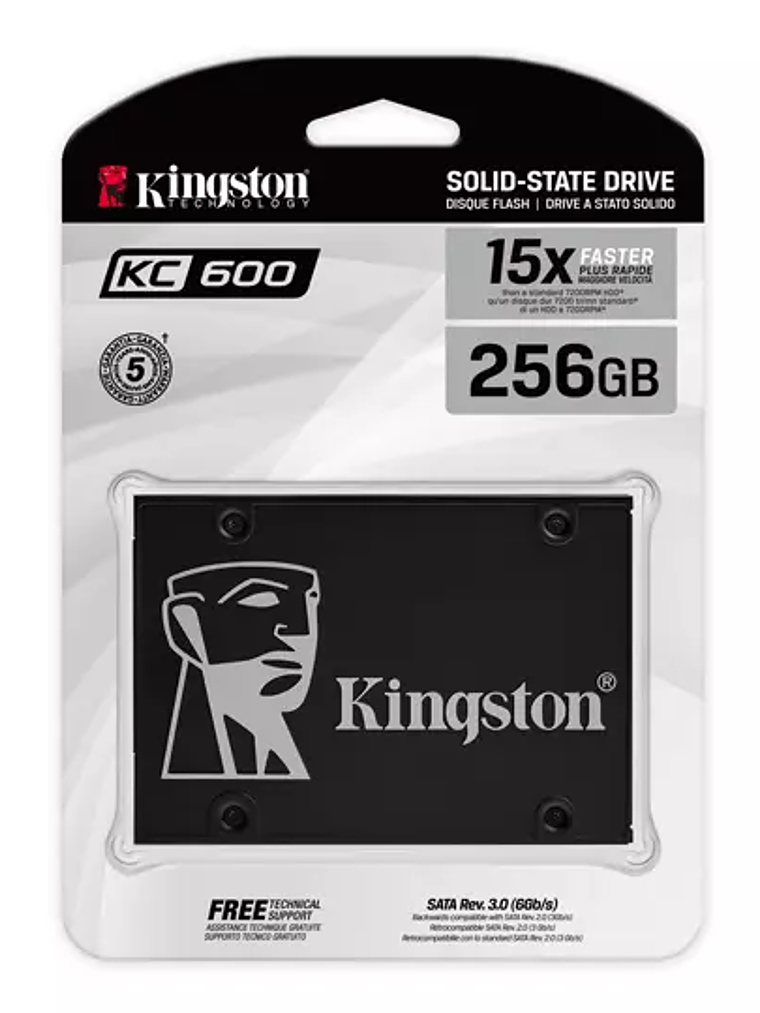 UNIDAD DE ESTADO SOLIDO KC600, 256GB 1