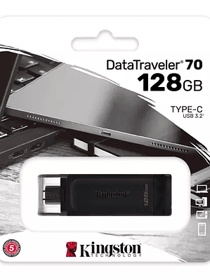 MEMORIA USB DT70, 128GB, NEGRO.