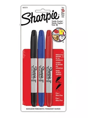 Marcador Sharpie doble punta blister 3 c