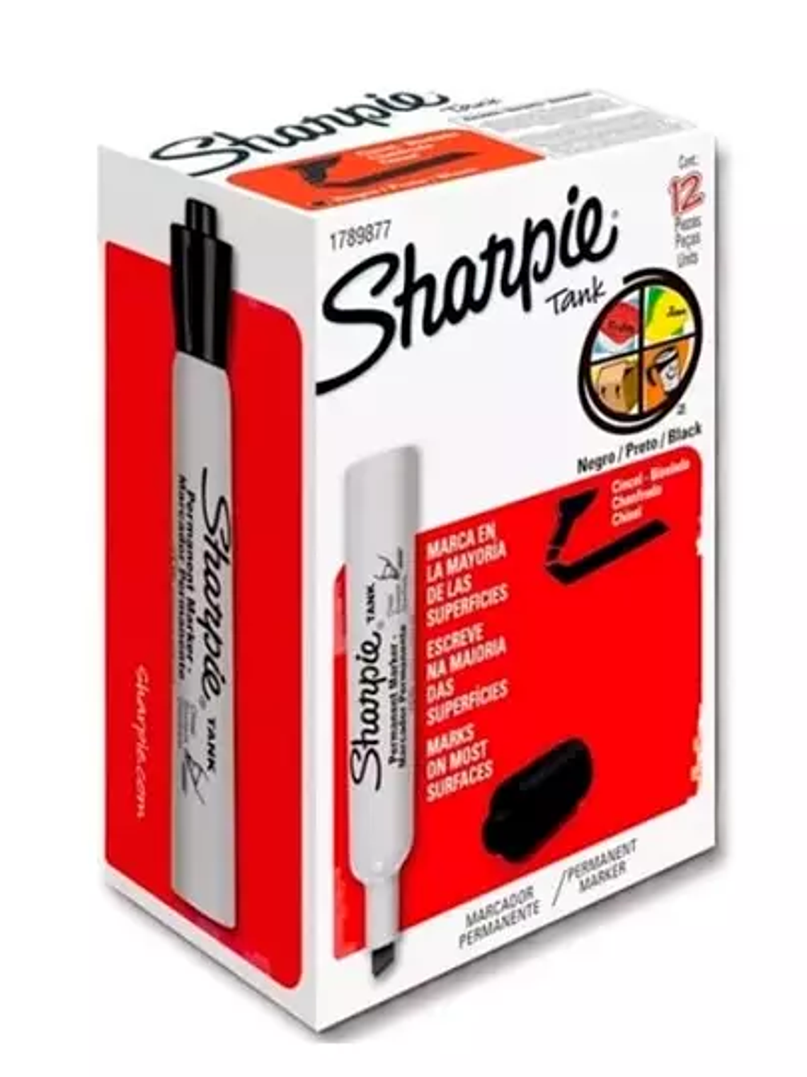 Marcador permanente Sharpie Tank negro c 1