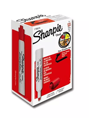 Marcador permanente Sharpie Tank rojo ca